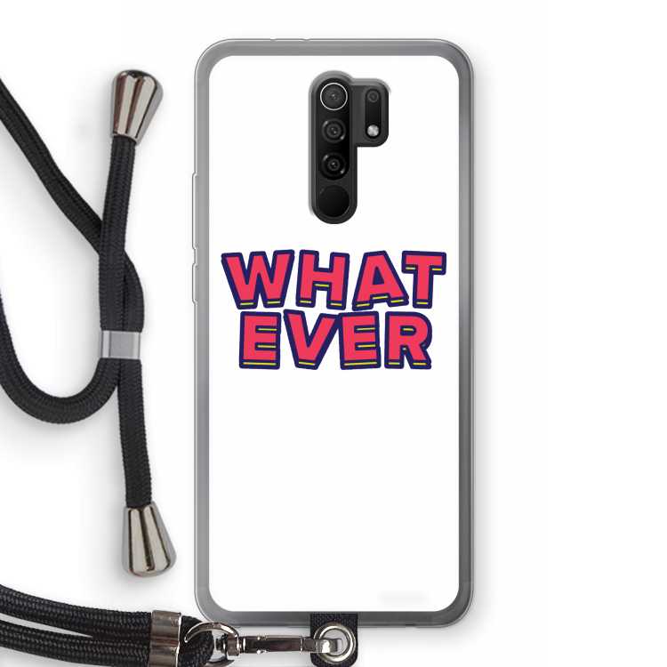Whatever: Xiaomi Redmi 9 Transparant Hoesje met koord