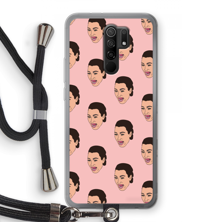 Ugly Cry Call: Xiaomi Redmi 9 Transparant Hoesje met koord