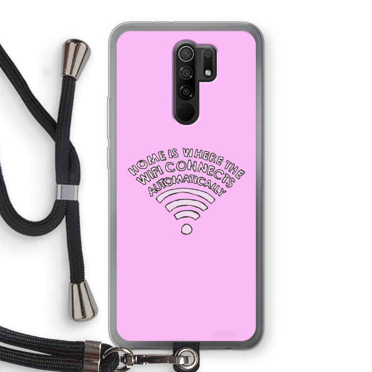 Home Is Where The Wifi Is: Xiaomi Redmi 9 Transparant Hoesje met koord