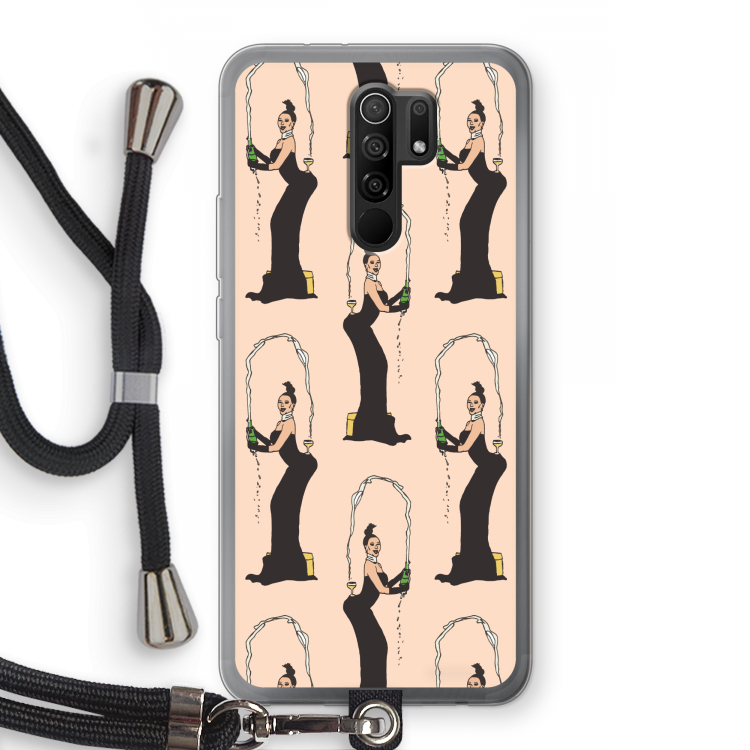 Pop Some Kim: Xiaomi Redmi 9 Transparant Hoesje met koord