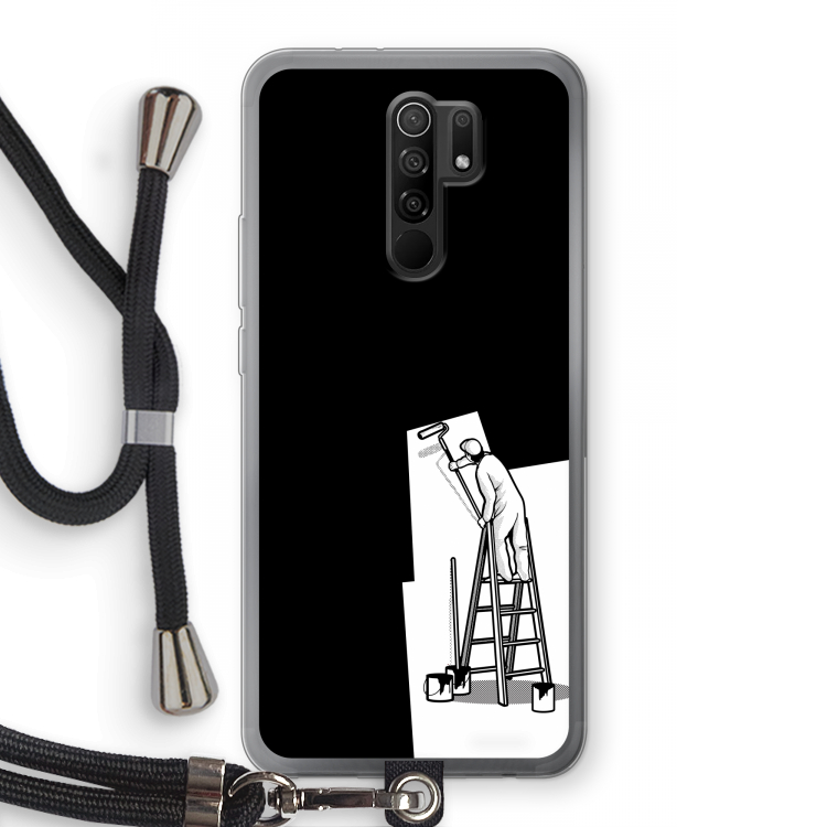 Musketon Painter: Xiaomi Redmi 9 Transparant Hoesje met koord