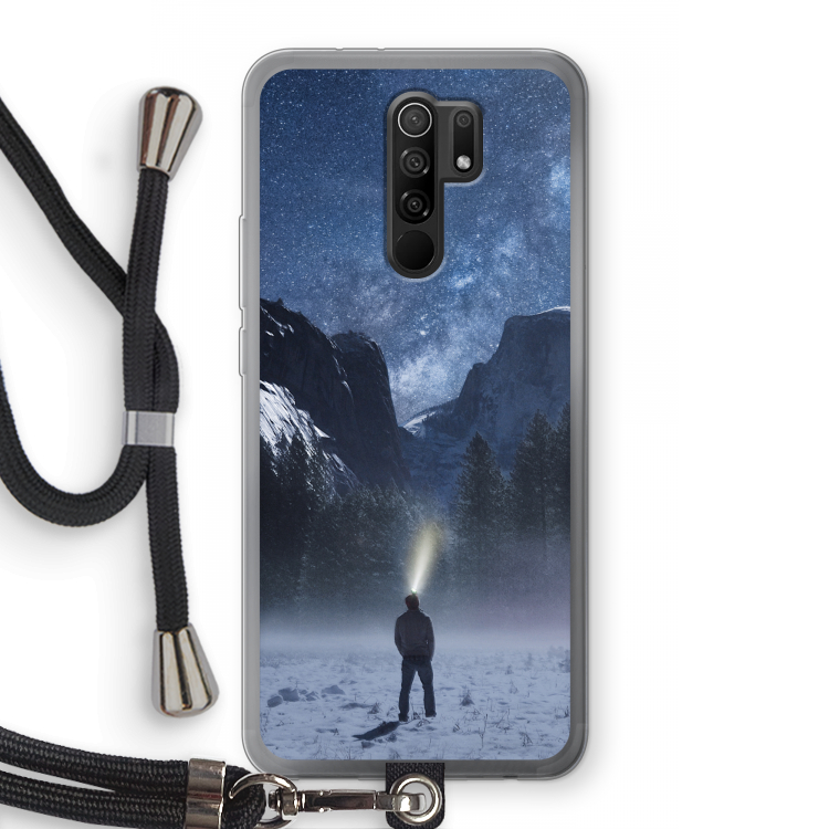 Wanderlust: Xiaomi Redmi 9 Transparant Hoesje met koord