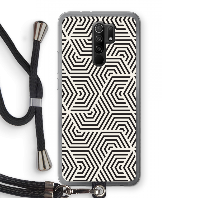 Magic pattern: Xiaomi Redmi 9 Transparant Hoesje met koord