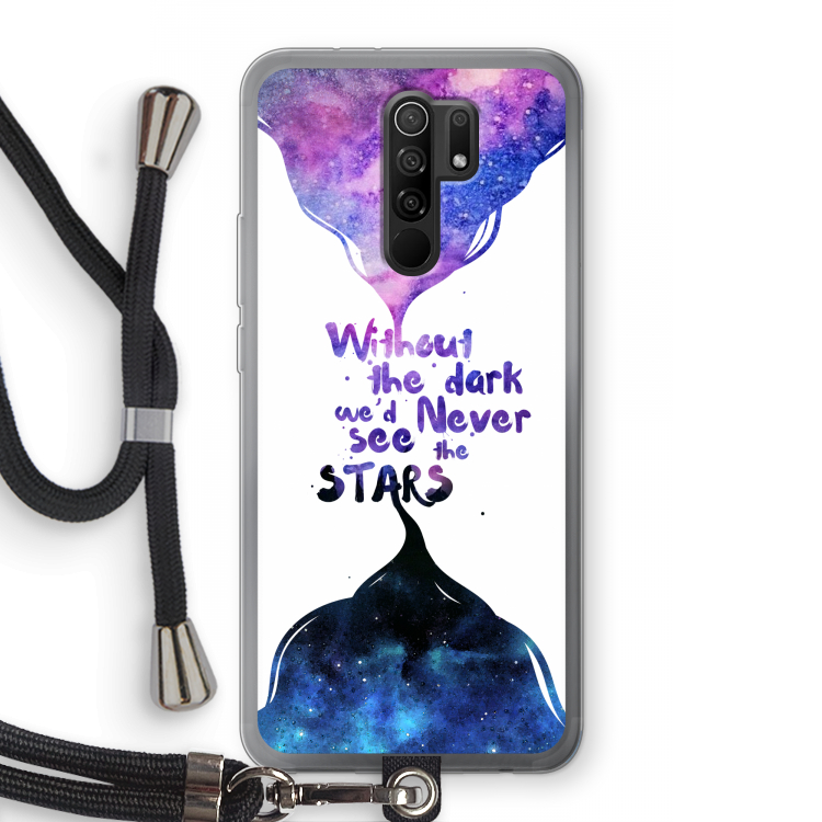 Stars quote: Xiaomi Redmi 9 Transparant Hoesje met koord