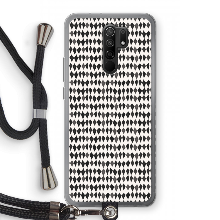Crazy shapes: Xiaomi Redmi 9 Transparant Hoesje met koord