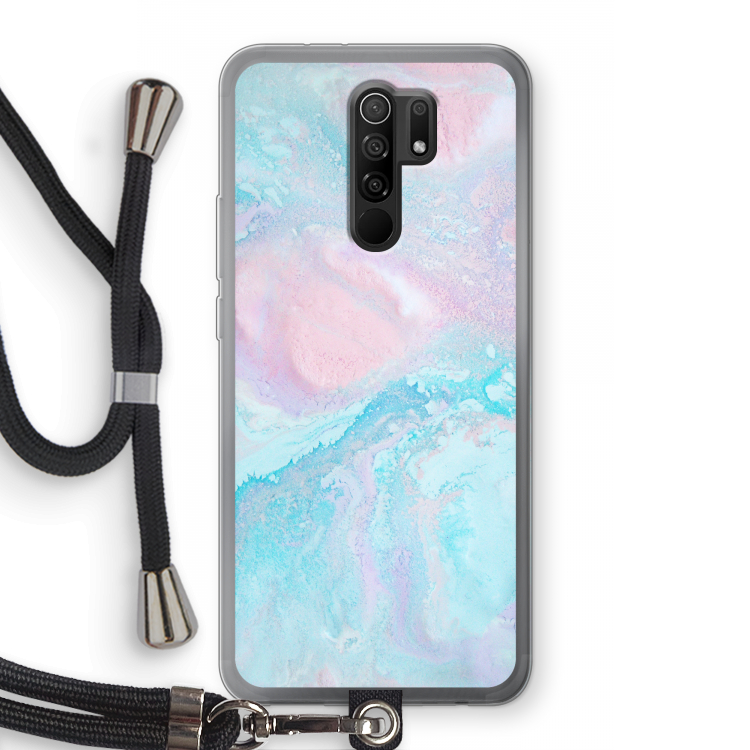 Fantasie pastel: Xiaomi Redmi 9 Transparant Hoesje met koord