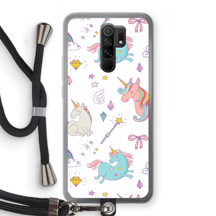 Fantasiewereld: Xiaomi Redmi 9 Transparant Hoesje met koord