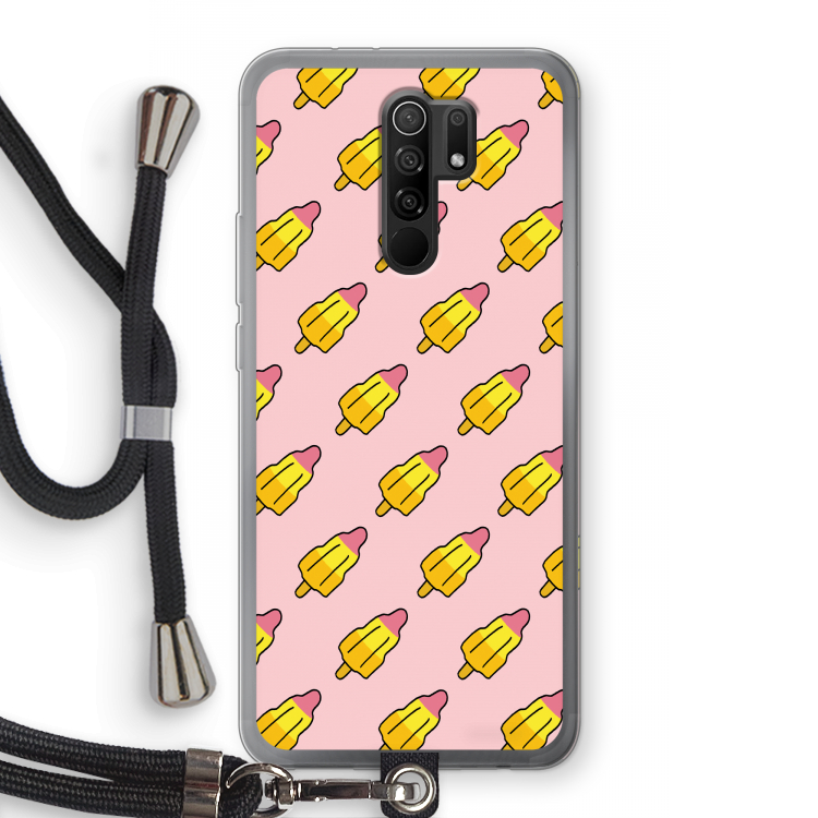 Waterijsjes: Xiaomi Redmi 9 Transparant Hoesje met koord