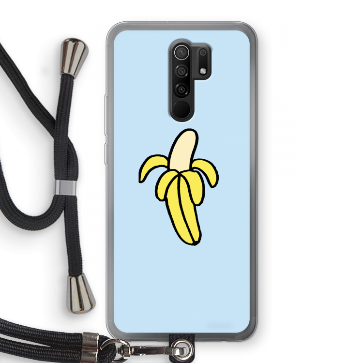 Banana: Xiaomi Redmi 9 Transparant Hoesje met koord