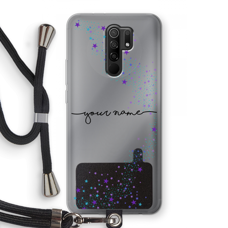 Sterren: Xiaomi Redmi 9 Transparant Hoesje met koord