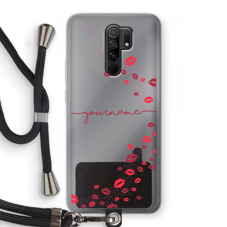 Kusjes: Xiaomi Redmi 9 Transparant Hoesje met koord
