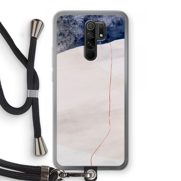 Stone White: Xiaomi Redmi 9 Transparant Hoesje met koord