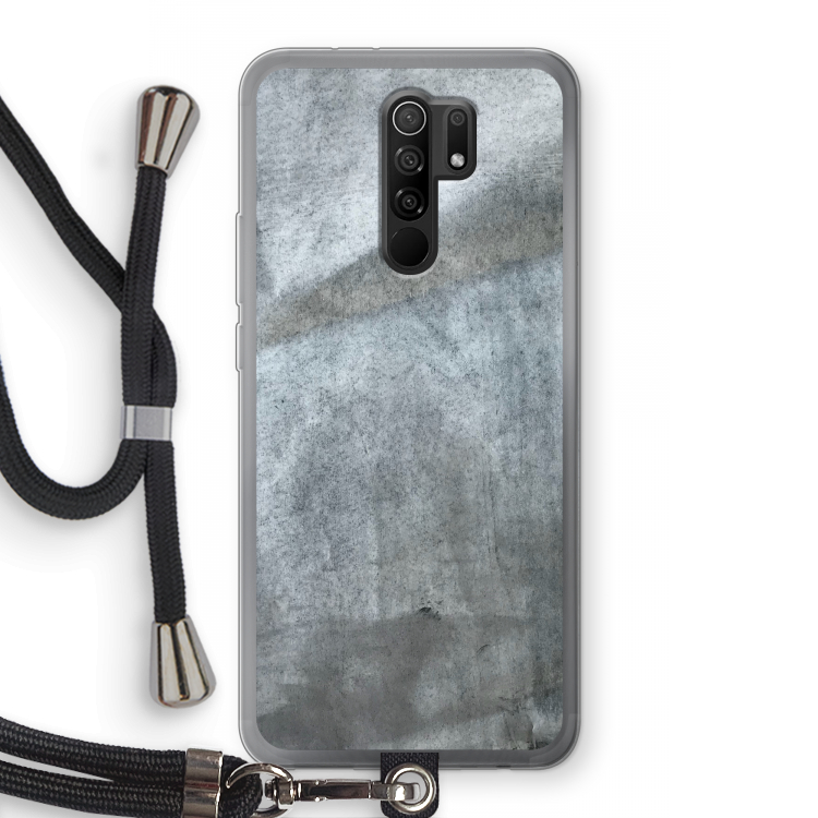 Grey Stone: Xiaomi Redmi 9 Transparant Hoesje met koord