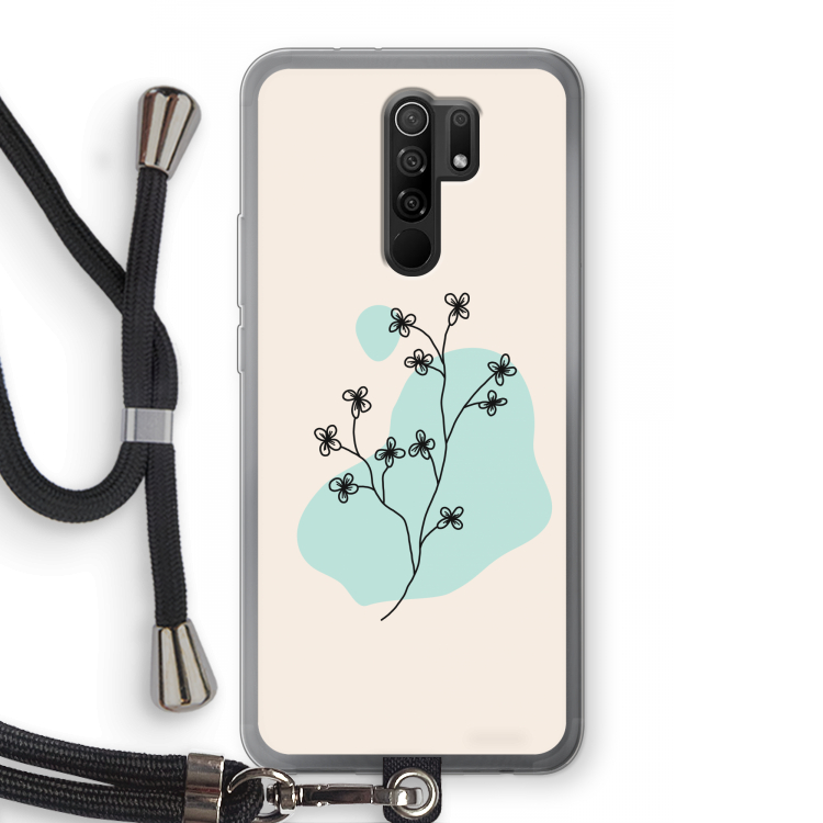 Love your petals: Xiaomi Redmi 9 Transparant Hoesje met koord