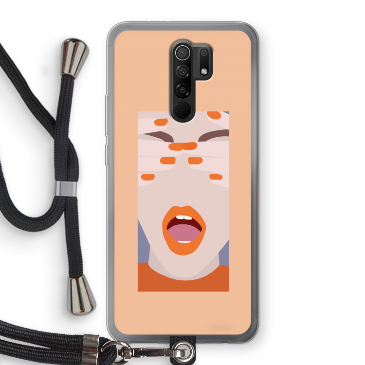 Surprise: Xiaomi Redmi 9 Transparant Hoesje met koord