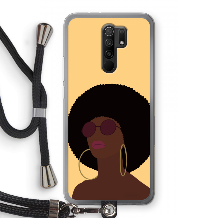 Golden hour: Xiaomi Redmi 9 Transparant Hoesje met koord
