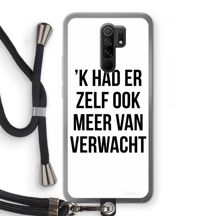 Meer verwacht: Xiaomi Redmi 9 Transparant Hoesje met koord