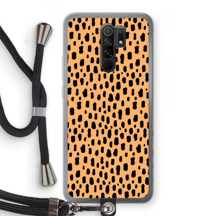 Panter: Xiaomi Redmi 9 Transparant Hoesje met koord