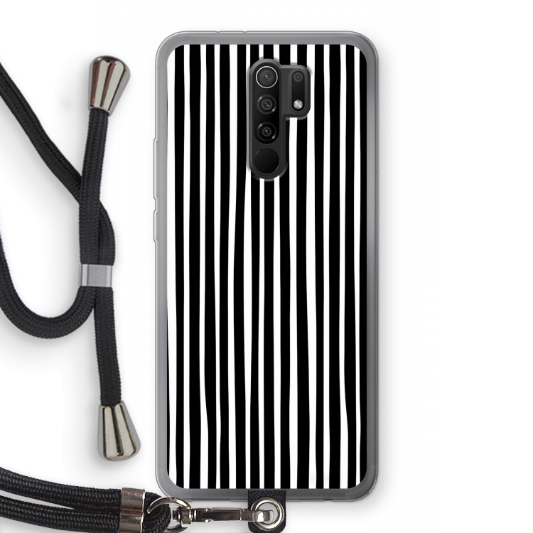 Stripes: Xiaomi Redmi 9 Transparant Hoesje met koord