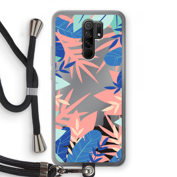 Tropisch: Xiaomi Redmi 9 Transparant Hoesje met koord