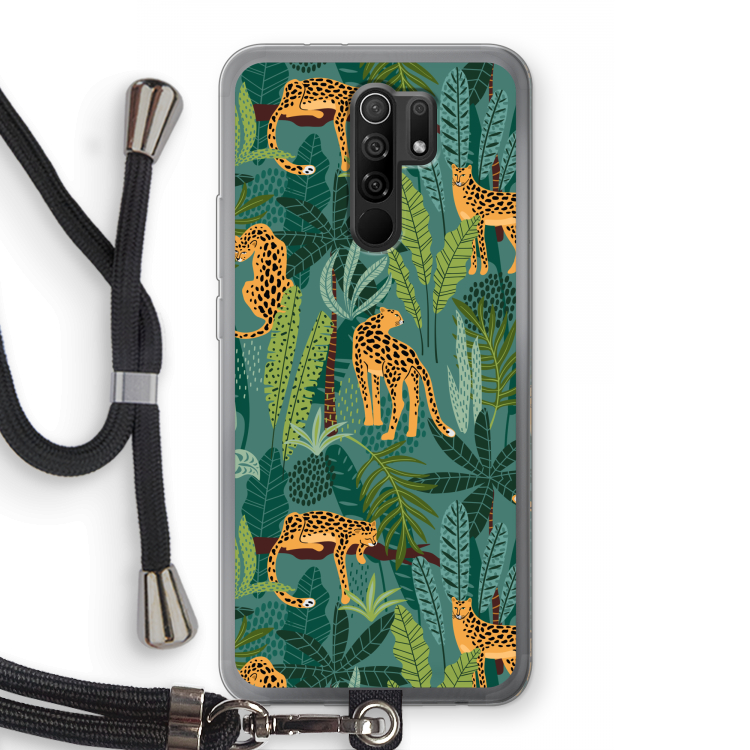 Luipaard 2: Xiaomi Redmi 9 Transparant Hoesje met koord