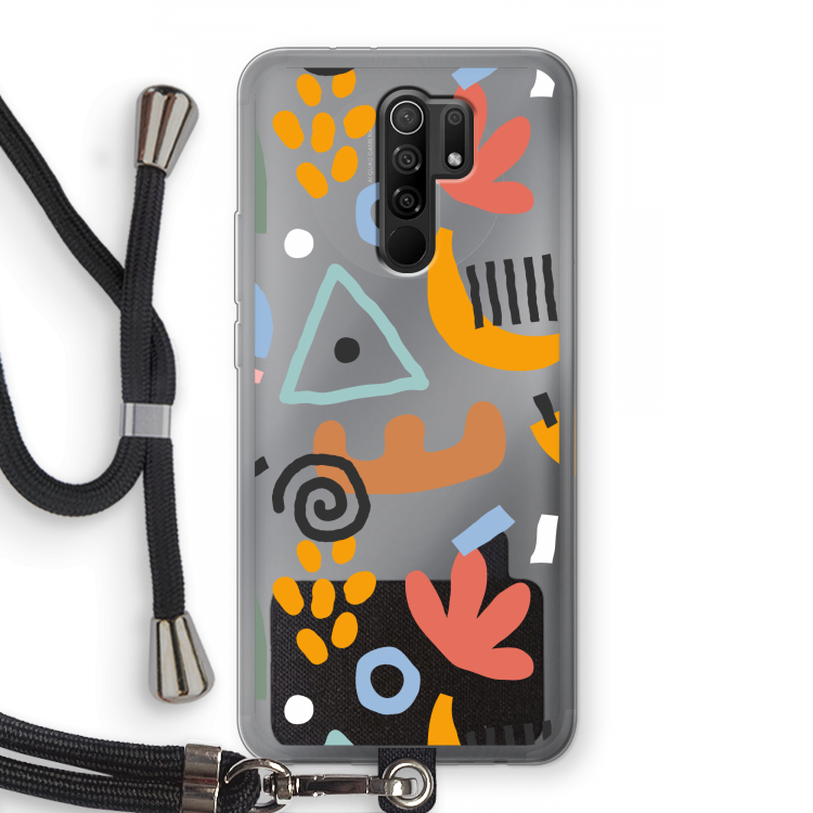 Abstract: Xiaomi Redmi 9 Transparant Hoesje met koord