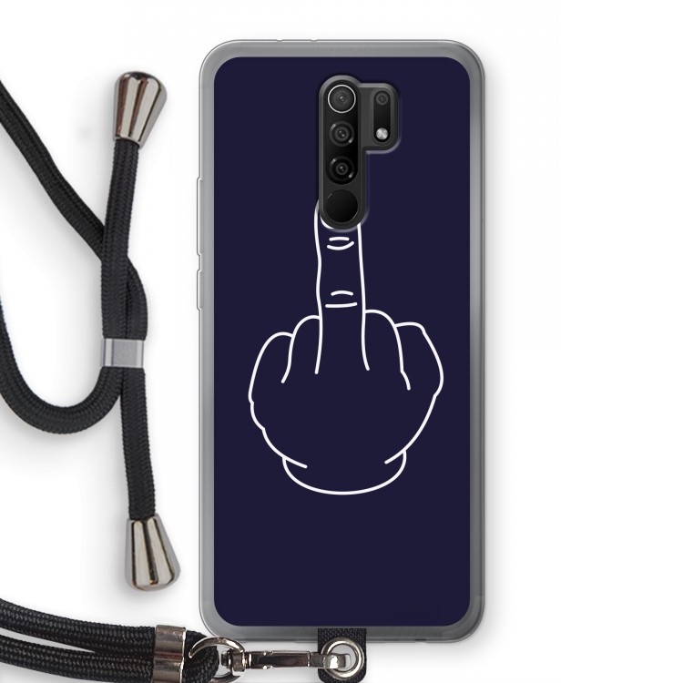F**k U: Xiaomi Redmi 9 Transparant Hoesje met koord