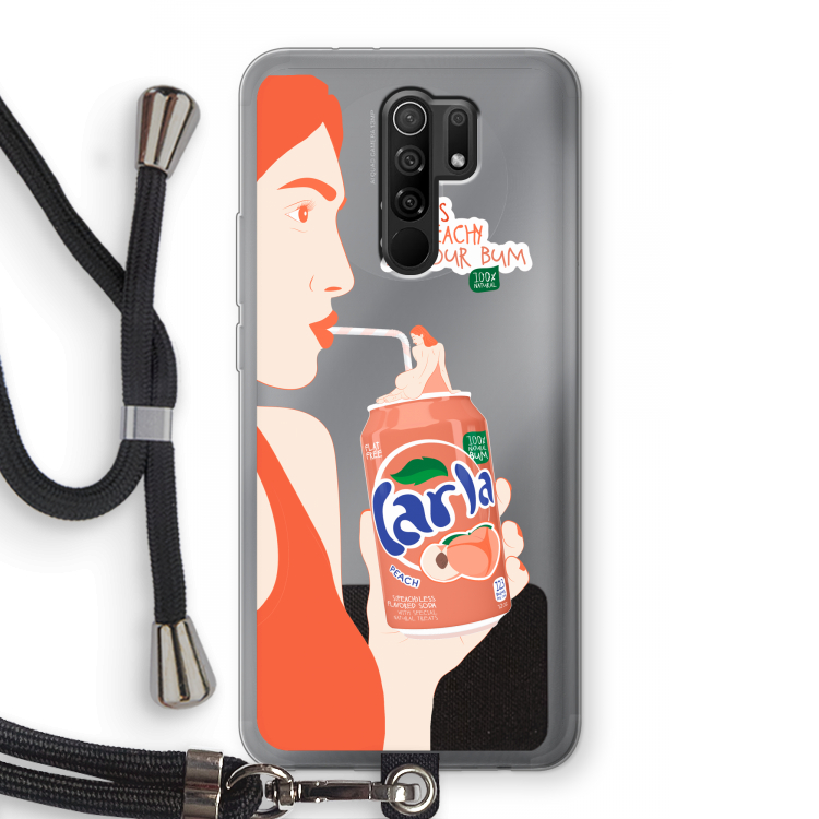 Peach please!: Xiaomi Redmi 9 Transparant Hoesje met koord