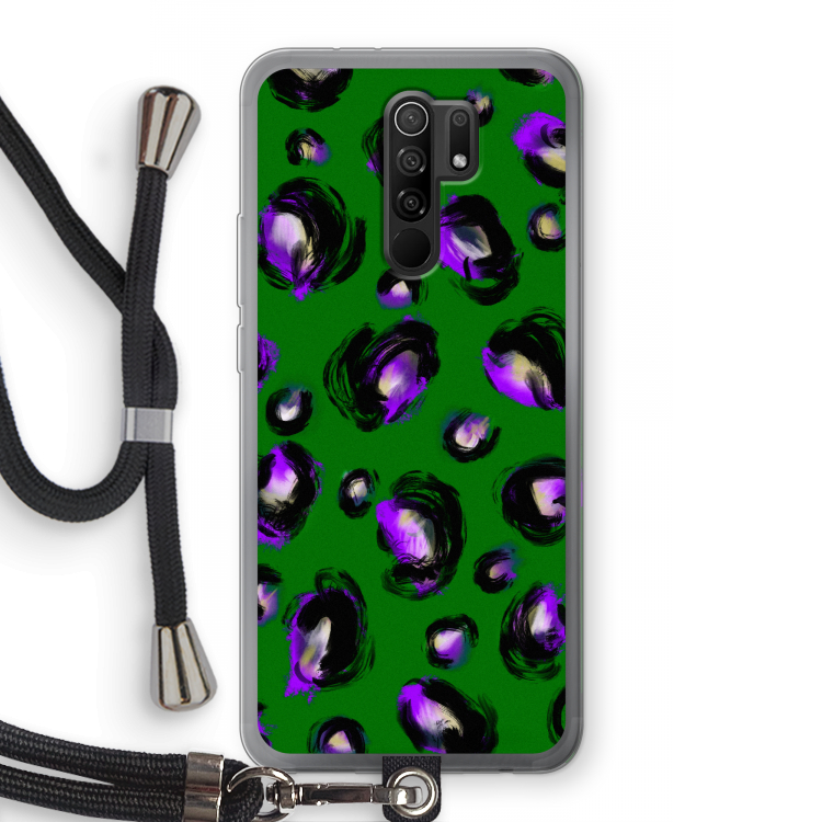 Green Cheetah: Xiaomi Redmi 9 Transparant Hoesje met koord
