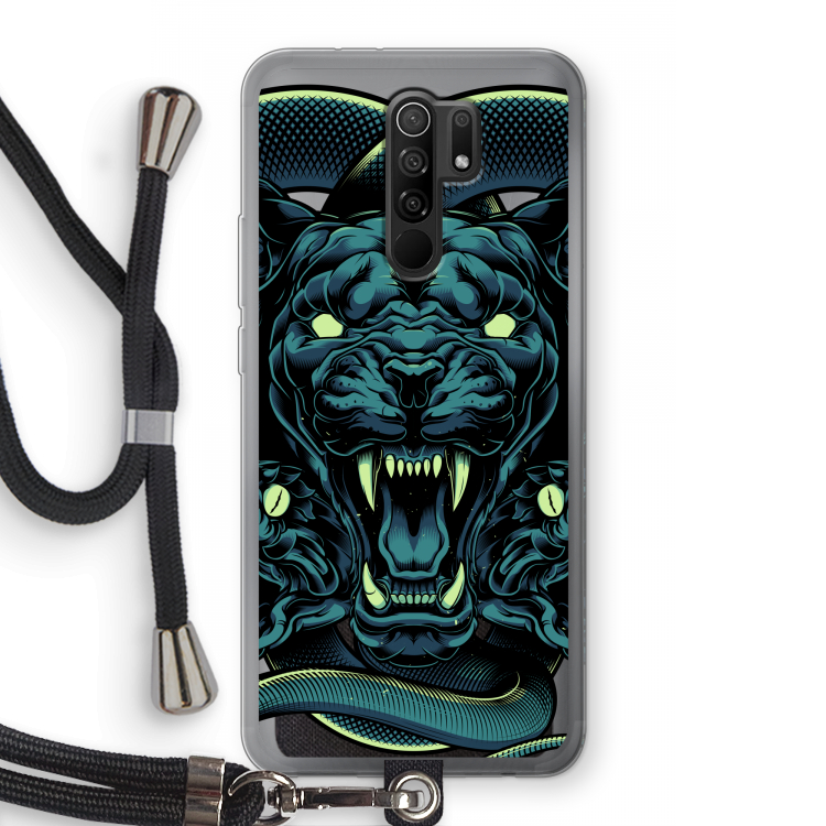 Cougar and Vipers: Xiaomi Redmi 9 Transparant Hoesje met koord