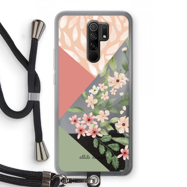 Sweet heaven geometrics: Xiaomi Redmi 9 Transparant Hoesje met koord