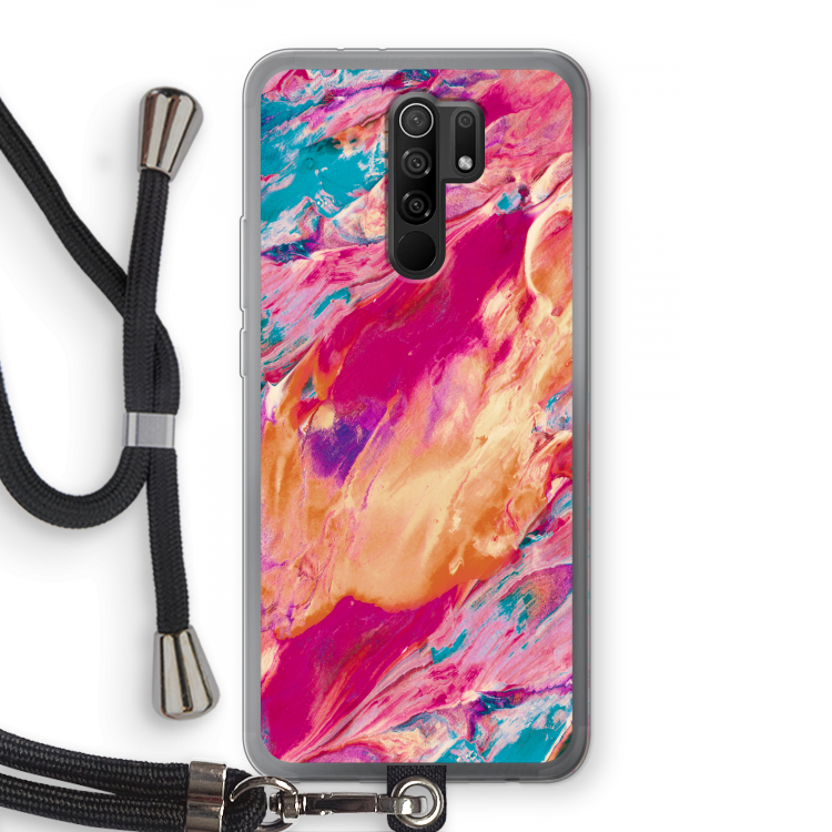 Pastel Echoes: Xiaomi Redmi 9 Transparant Hoesje met koord