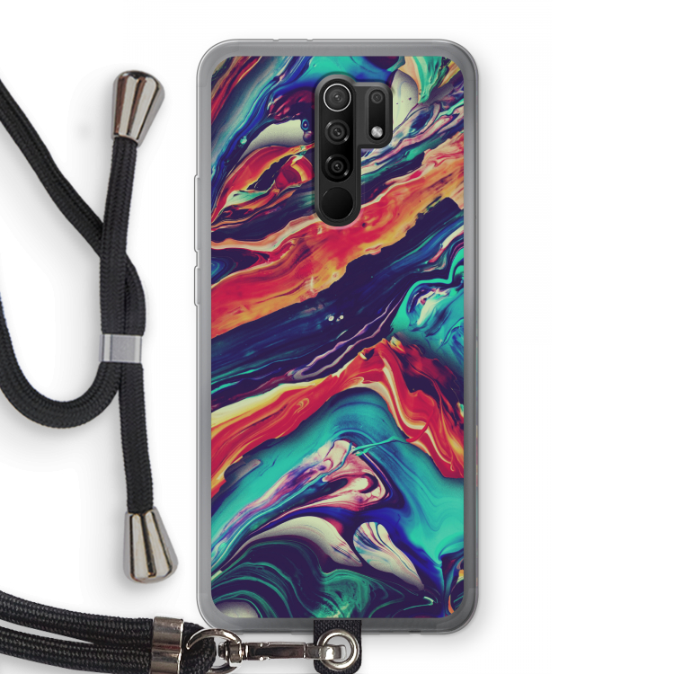 Chameleon Sun: Xiaomi Redmi 9 Transparant Hoesje met koord