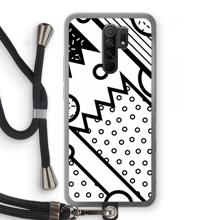 Pop Art #4: Xiaomi Redmi 9 Transparant Hoesje met koord