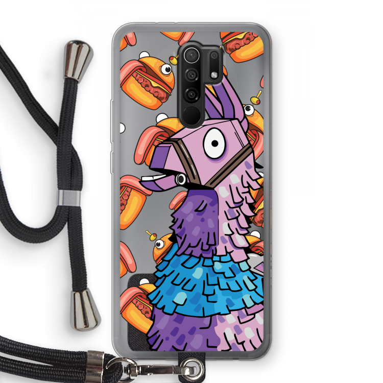 Loot Burger: Xiaomi Redmi 9 Transparant Hoesje met koord
