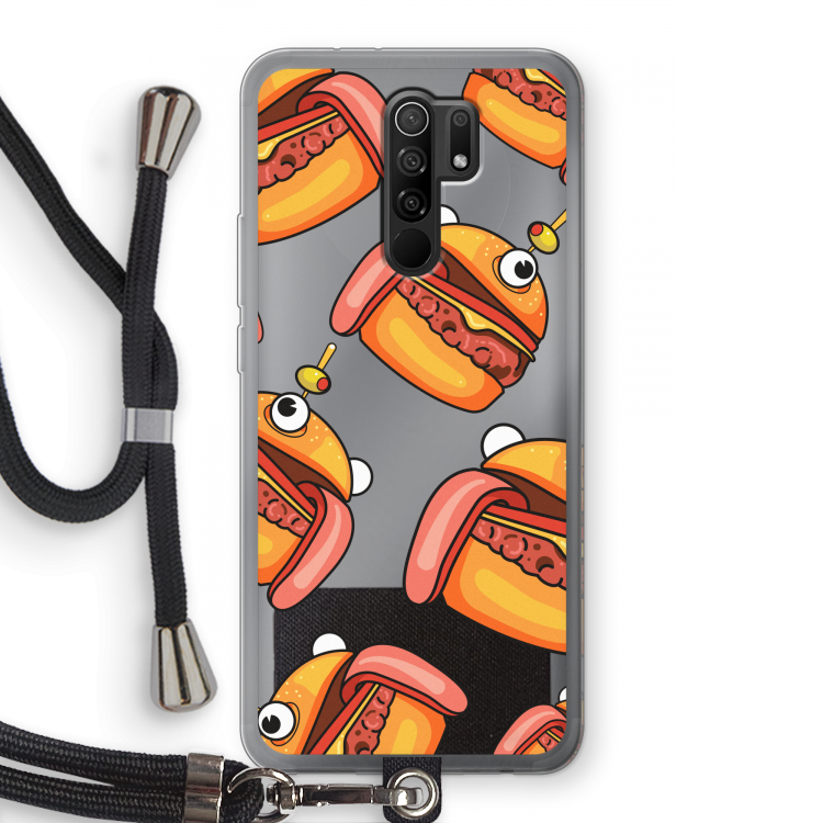 Hamburger: Xiaomi Redmi 9 Transparant Hoesje met koord