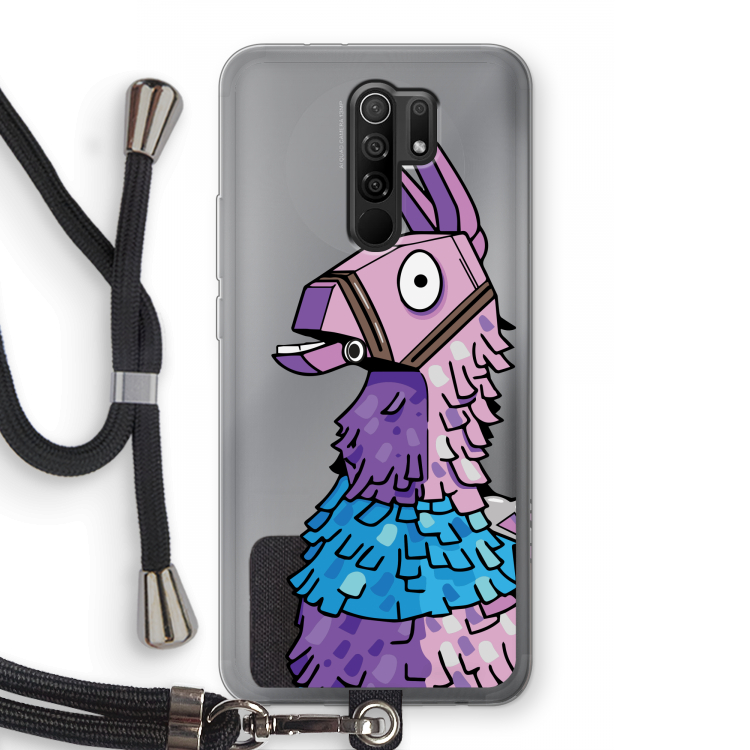 Lama: Xiaomi Redmi 9 Transparant Hoesje met koord