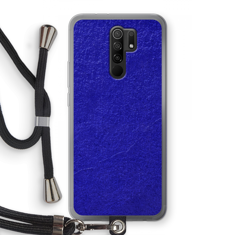 Majorelle Blue: Xiaomi Redmi 9 Transparant Hoesje met koord
