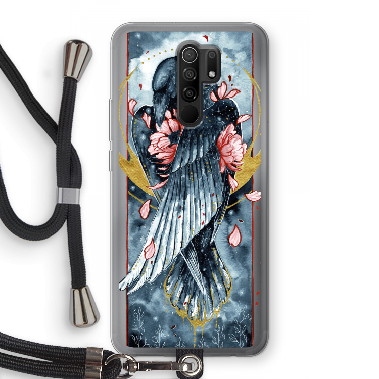 Golden Raven: Xiaomi Redmi 9 Transparant Hoesje met koord