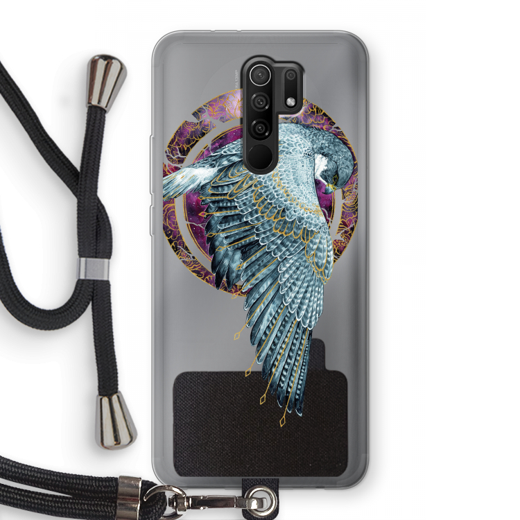 Golden Falcon: Xiaomi Redmi 9 Transparant Hoesje met koord