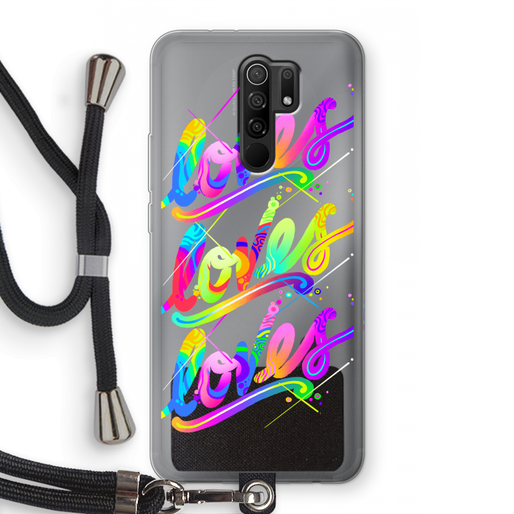 Loves: Xiaomi Redmi 9 Transparant Hoesje met koord