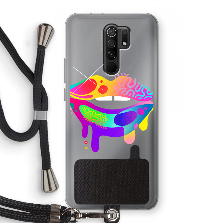 Lip Palette: Xiaomi Redmi 9 Transparant Hoesje met koord