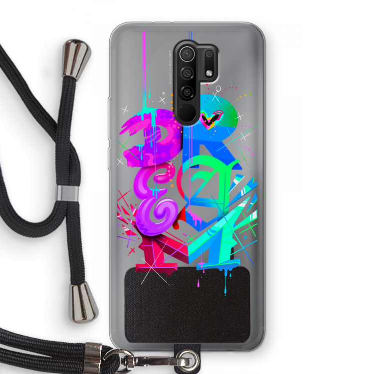Dream: Xiaomi Redmi 9 Transparant Hoesje met koord