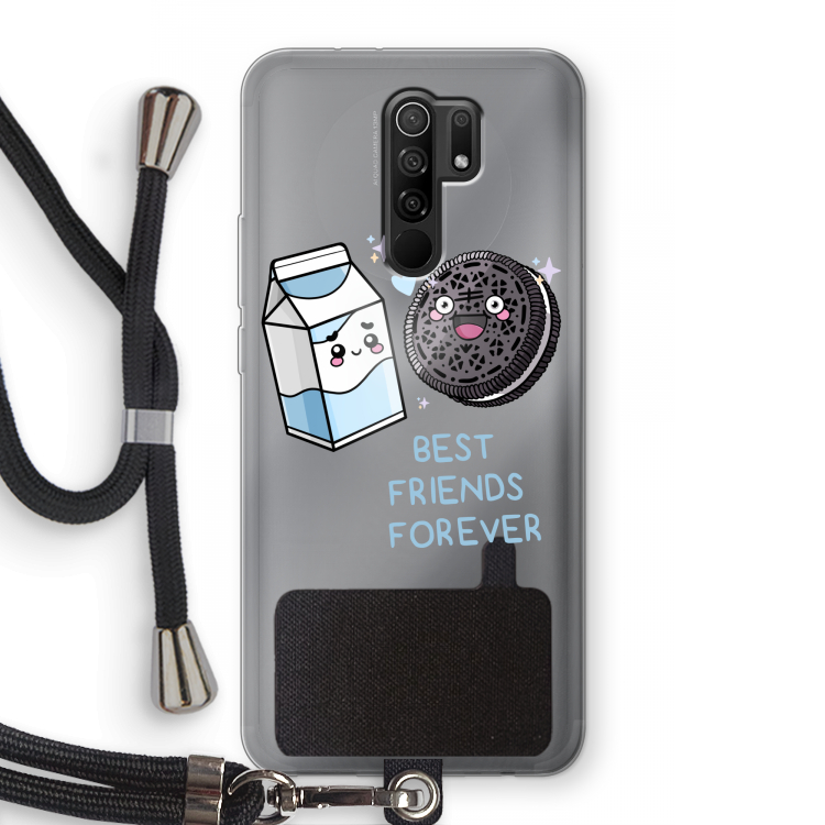 Best Friend Forever: Xiaomi Redmi 9 Transparant Hoesje met koord
