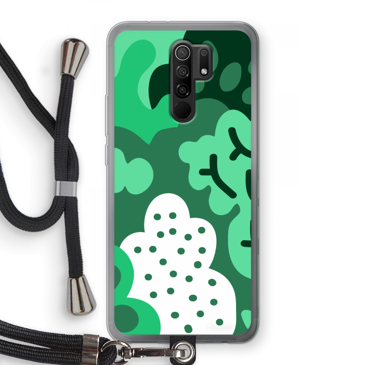 Bushes: Xiaomi Redmi 9 Transparant Hoesje met koord