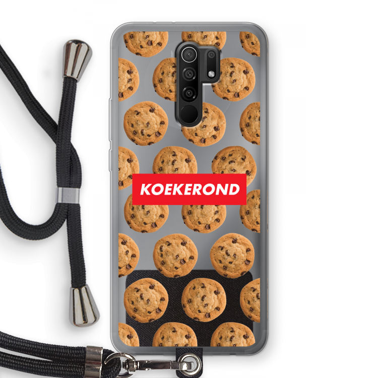 Koekerond: Xiaomi Redmi 9 Transparant Hoesje met koord