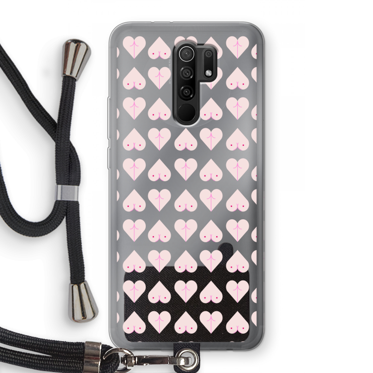 Ass 'n Titties: Xiaomi Redmi 9 Transparant Hoesje met koord