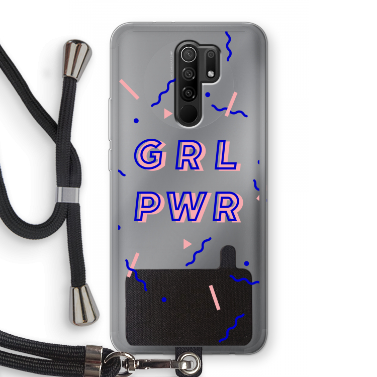 GRL PWR: Xiaomi Redmi 9 Transparant Hoesje met koord