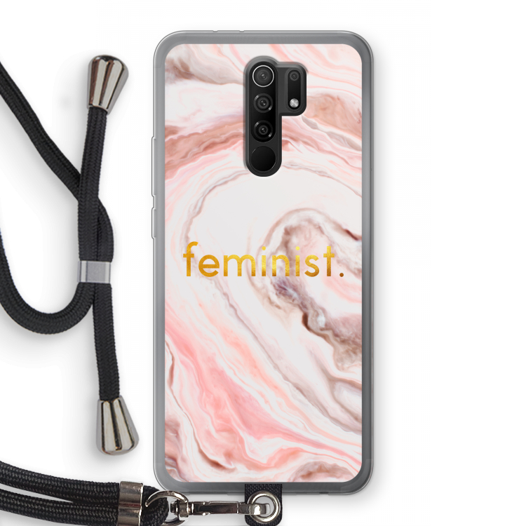 Feminist: Xiaomi Redmi 9 Transparant Hoesje met koord