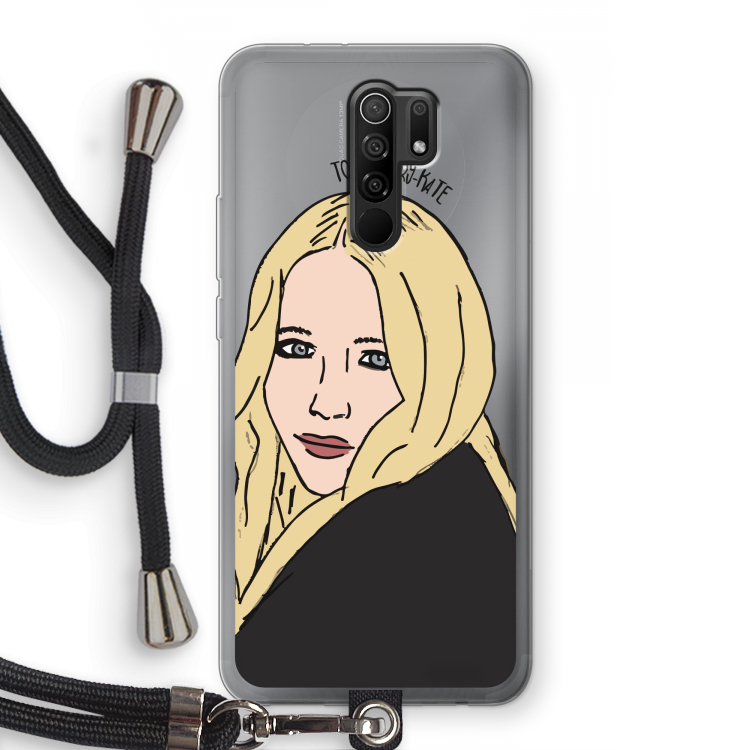 Mary Kate: Xiaomi Redmi 9 Transparant Hoesje met koord